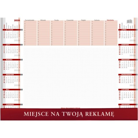 Biuwar z listwą 550x410mm 2026 KB051B Wokół Nas
