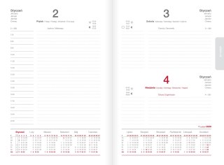 Kalendarz A5 dzienny czarny BASIC 2026r 400204119 TOP 2000