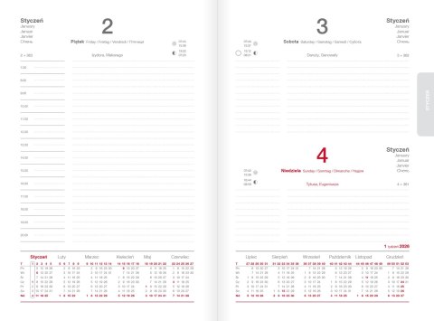 Kalendarz A5 dzienny granatowy BASIC 2026r 400204118 TOP 2000