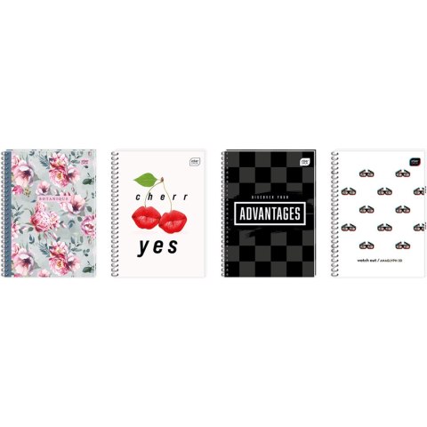 Kołozeszyt A6 80k kratka miękka oprawa INTERDRUK