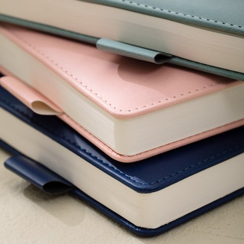 Notes A5 144k linia w skórzanej oprawie Linfini mix kolorów EN157L DELI