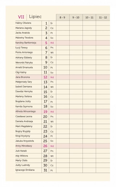 Terminarz Mini T-MINI-02 Michalczyk i Prokop
