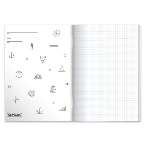 Zeszyt szkolny przedmiotowy A5 60 kartek w kratkę 70g MATEMATYKA 400197992 HERLITZ