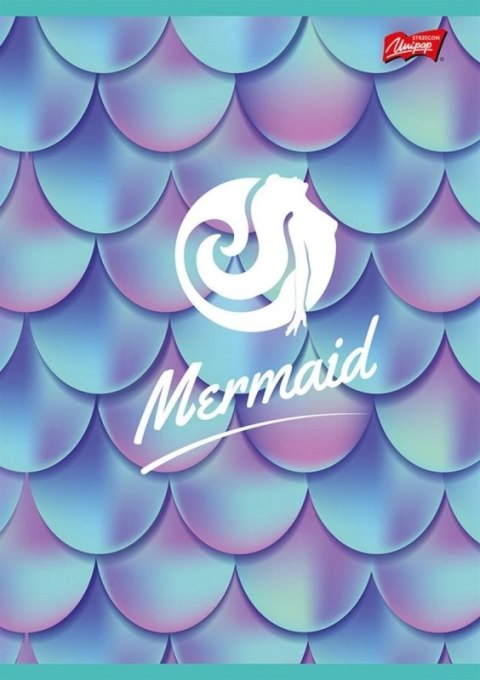 Zeszyt A5 16k 3linia dwukolorowa mix laminowany dziewczęcy UNIPAP