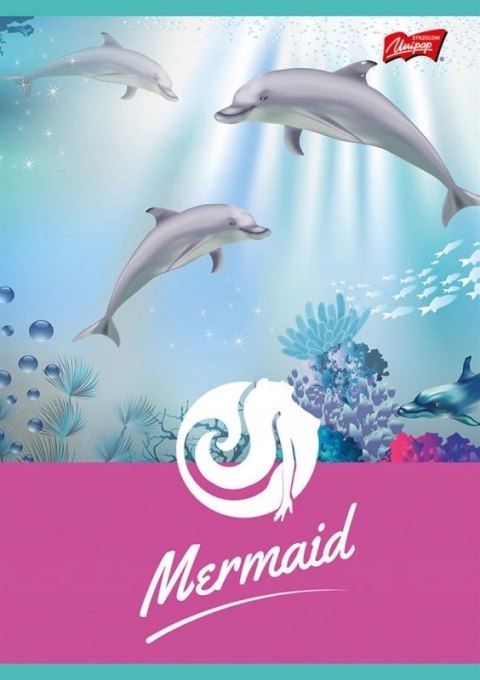 Zeszyt A5 16k 3linia dwukolorowa mix laminowany dziewczęcy UNIPAP