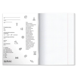Zeszyt szkolny przedmiotowy A5 60 kartek w kratkę 70g FIZYKA 400197999 HERLITZ