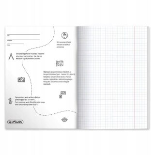 Zeszyt szkolny przedmiotowy A5 60 kartek w kratkę 70g GEOGRAFIA 9577354 HERLITZ