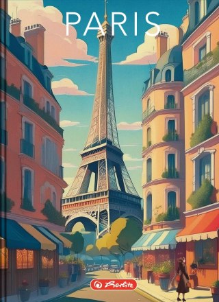 Brulion B5 160 kartek w kratkę z marginesem Zeszyt szkolny RETRO CITY 400196853 HERLITZ