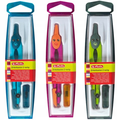 Cyrkiel szkolny na grafit 1 sztuka mix kolorów 300001322 HERLITZ