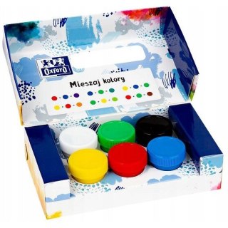 Farby plakatowe szkolne 6 kolorów 20ml zestaw 400167103 OXFORD