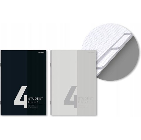 Zeszyt A4 80k kratka 4 przedmioty STUDENT BOOK 400183848 TOP 2000