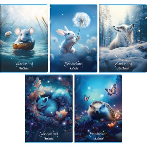 Zeszyt A5 16k 3linia kolorowa WONDERLAND 400196830 HERLITZ