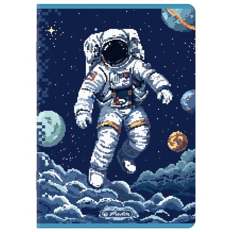 Zeszyt A5 32k linia podwójna kolorowa PIXEL FUN chłopięcy 400207520 HERLITZ