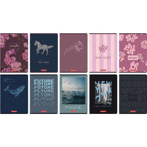 Zeszyt A5 60k linia z marginesem mix 400206346 HERLITZ