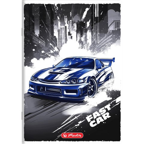 Zeszyt szkolny A5 16 kartek w kratkę 70g FAST CAR 400196833 HERLITZ