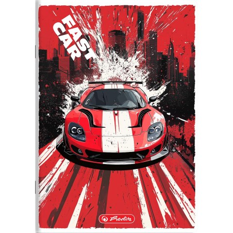 Zeszyt szkolny A5 16 kartek w kratkę 70g FAST CAR 400196833 HERLITZ