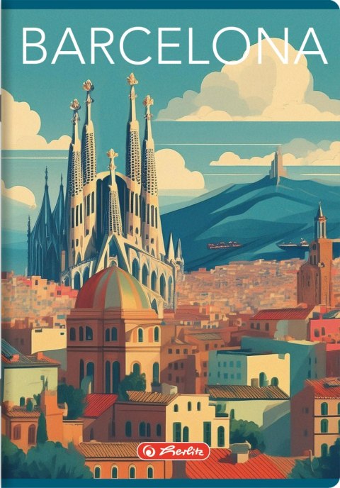 Zeszyt szkolny A5 60 kartek w kratkę 70g RETRO CITY 400196845 HERLITZ