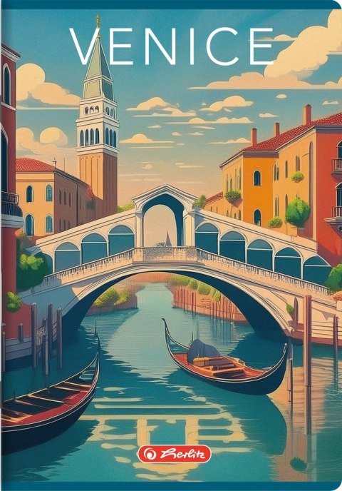 Zeszyt szkolny A5 60 kartek w kratkę 70g RETRO CITY 400196845 HERLITZ