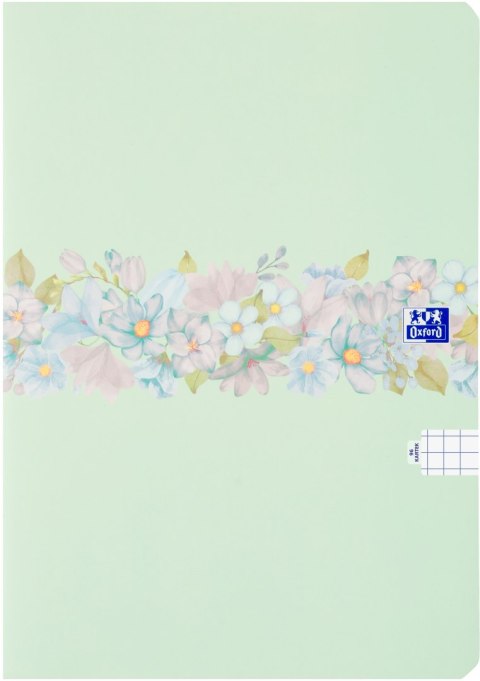 Zeszyt szkolny B5 Brulion w kwiatki 96 kartek w kratkę FLOWER 400181452 OXFORD