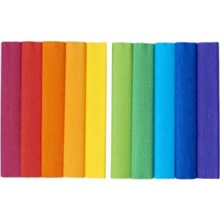 Bibuła marszczona 25x200cm mały mix tęczowy 400153935 HERLITZ