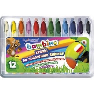 Kredki do malowania twarzy dla dzieci Zestaw 12 kolorów BAMBINO St.Majewski