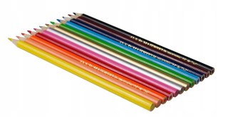 Kredki ołówkowe trójkątne Zestaw 12 kredek BAMBINO St.Majewski