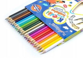 Kredki ołówkowe trójkątne Zestaw 24 kredek BAMBINO St.Majewski