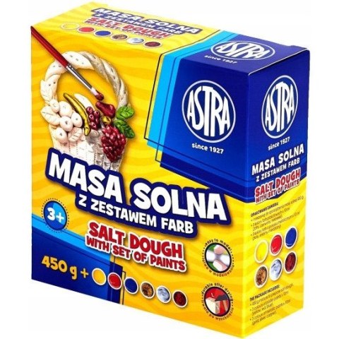 Masa solna 450g + 6 kolorów farb do malowania zestaw 324109001 ASTRA