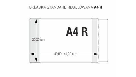 Okładki regulowane na zeszyty szkolne A4 bezbarwne 5 sztuk 30,3x40,8-44cm OZB5-46 BIURFOL