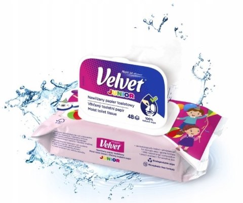 Papier toaletowy VELVET (48 listków) nawilżany Junior