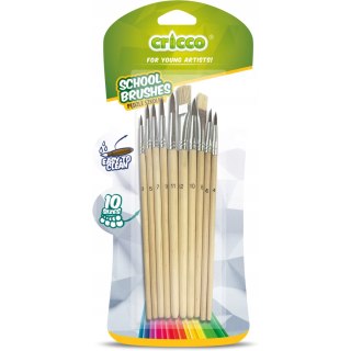 Pędzelki szkolne 10szt. blister CR364B10 CRICCO