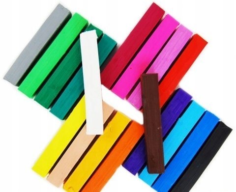 Plastelina kwadratowa dla dzieci Zestaw 18 kolorów MONA St.Majewski