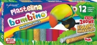 Plastelina szkolna Zestaw 12 kolorów BAMBINO St.Majewski