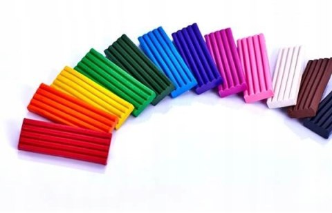 Plastelina szkolna dla dzieci zestaw 12 kolorów prostokątna 303117001 ASTRA