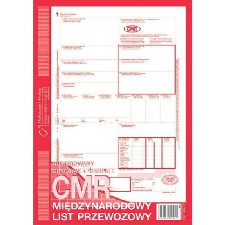 800-2 CMR A4 80kartek 1+4 międzynarodowy list przewozowy Michalczyk