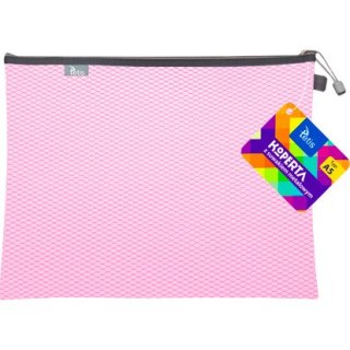Koperta A5 z suwakiem metalowym RÓŻOWA BT606-R TETIS
