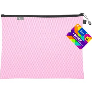 Koperta B5 z suwakiem metalowym RÓŻOWA BT608-R TETIS