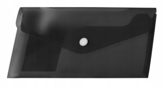Koperta PP na zatrzask DL czarna (12 szt.) BT612-V TETIS