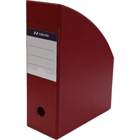 Pojemnik na czasopisma dokumenty A4 10cm PCV bordowy (SD-36-04) NATUNA