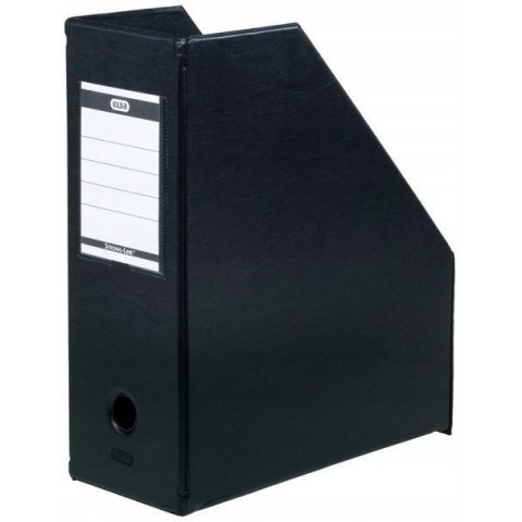 Pojemnik na czasopisma dokumenty A4 gazetownik 11cm PVC czarny 100400637 ELBA