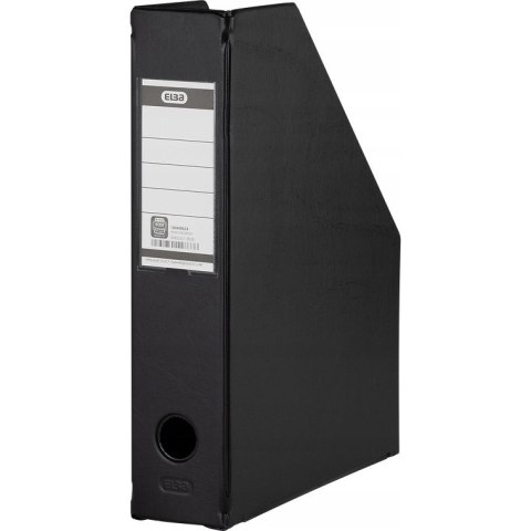 Pojemnik na czasopisma dokumenty A4 gazetownik 7cm PVC czarny 100400624 ELBA