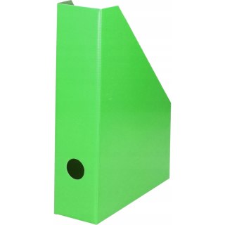 Pojemnik na czasopisma dokumenty A4 gazetownik 7cm zielony lakierowany 100552131 BANTEX
