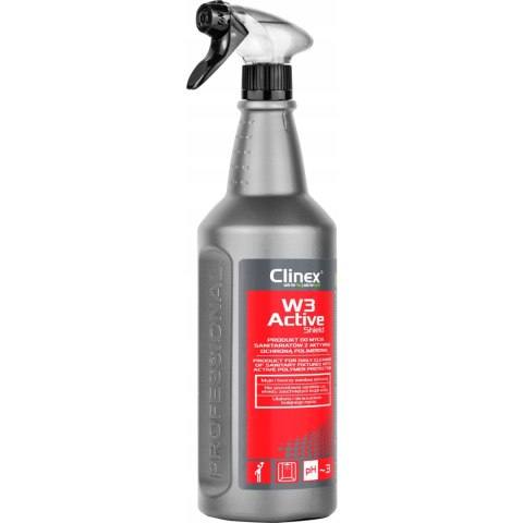 Preparat do mycia sanitariatów i łazienek W3 Active SHIELD 1L CL77708 CLINEX