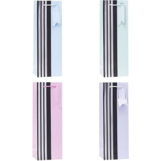 Torebka prezentowa 12x35x9cm na butelkę TBG-24213-BB-HS ROZETTE