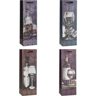 Torebka prezentowa 12x36x9cm Lux TBF-24015-BB ROZETTE