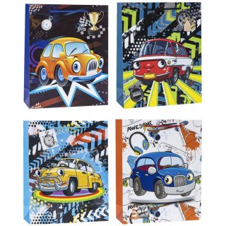 Torebka prezentowa 26x32x10cm dla dzieci SAMOCHODY TD-23116-A4 ROZETTE