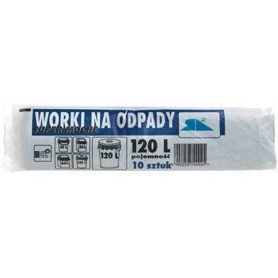Worki na śmieci 120L LDPE czarne (10szt) 70cm/110cm