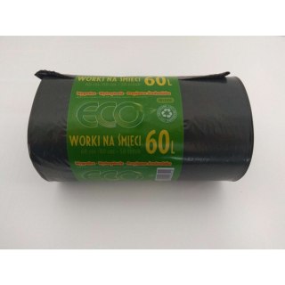 Worki na śmieci 60L LDPE czarne (50szt) 60cm/80cm
