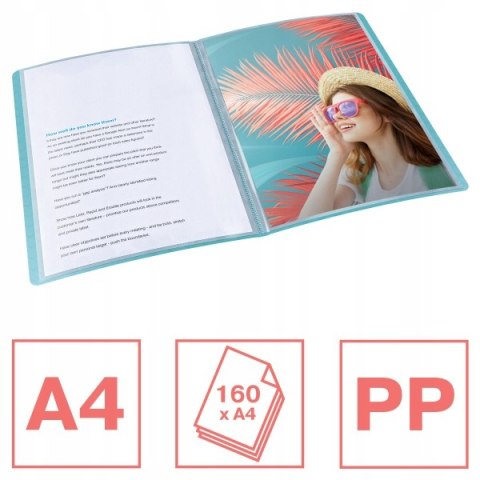 Album ofertowy na dokumenty A4 80 kieszeni Colour`Breeze niebieski 626237 ESSELTE