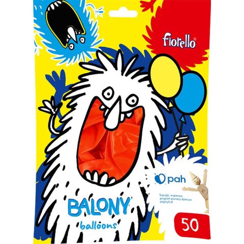 Balony metalizowane czerwone 12" (50szt.) FIORELLO 170-2634